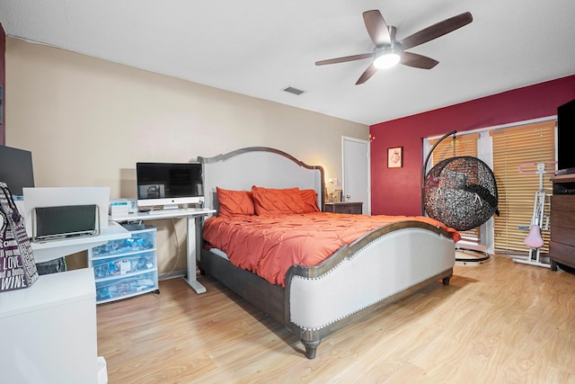 7503 NW 42nd St, Coral Springs, FL 33065 - bedroom with wood finished floors and a ceiling fan