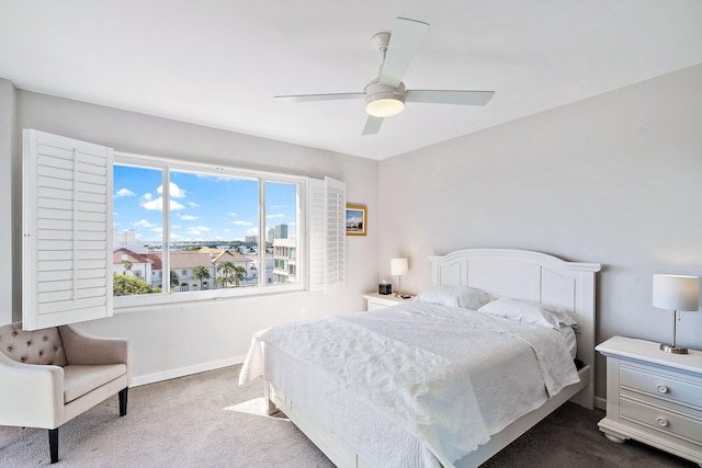 44 Cocoanut Row Unit 626B, Palm Beach, FL 33480 - bedroom featuring dark colored carpet, baseboards, and a ceiling fan