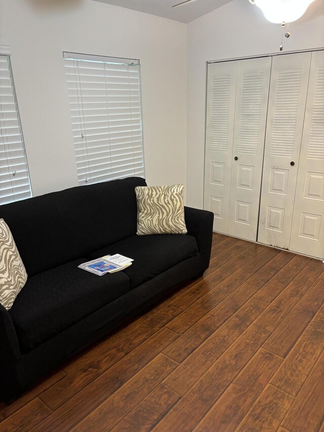 3962 Dafilee Cir, West Palm Beach, FL 33417 - living area featuring dark wood-style floors