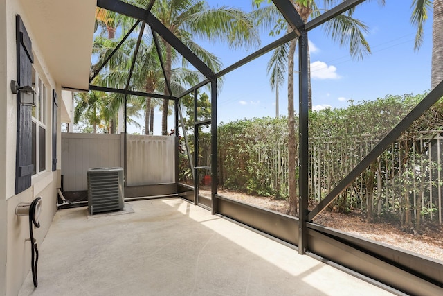 unfurnished sunroom with healthy amount of natural light