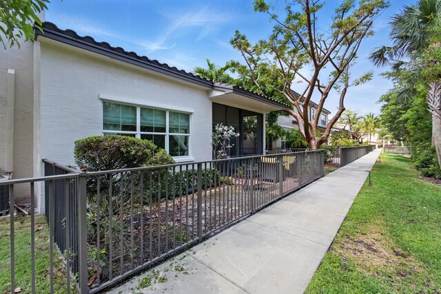 4635 Mediterranean Cir, Palm Beach Gardens, FL 33418 - entrance to property with stucco siding