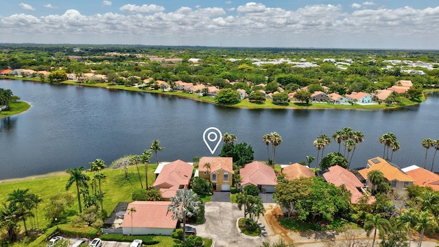 1388 Garden Rd, Weston, FL 33326 - aerial perspective of suburban area with a nearby body of water