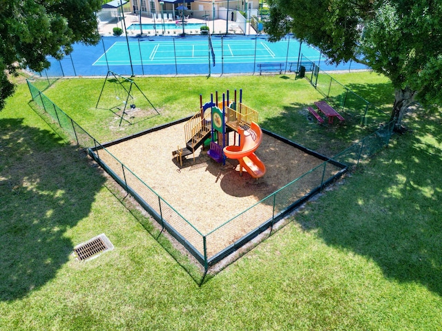 view of community jungle gym