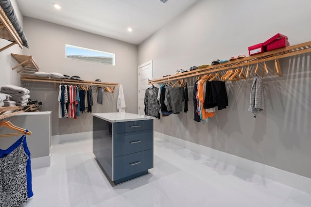 view of walk in closet