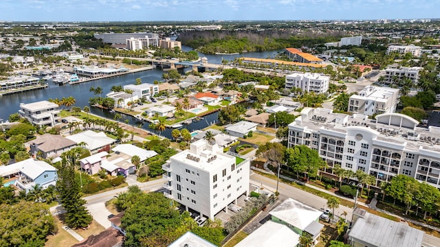aerial view of a large body of water