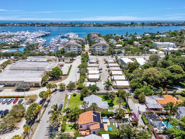 bird's eye view of a nearby body of water