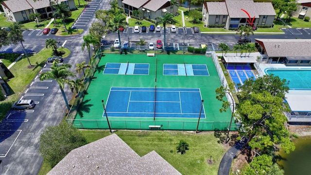 aerial perspective of suburban area