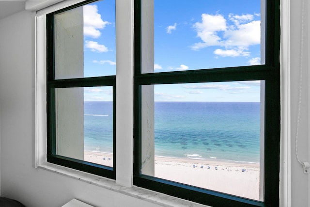 water view featuring local beach
