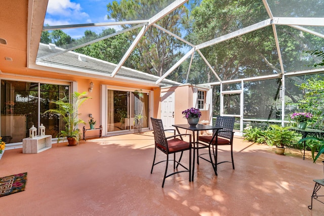 1603 Springdale Ct, Palm Beach Gardens, FL 33403 - view of patio / terrace featuring a lanai