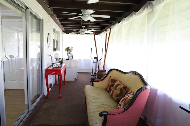 521 Sandpiper Cir, Delray Beach, FL 33445 - balcony featuring ceiling fan