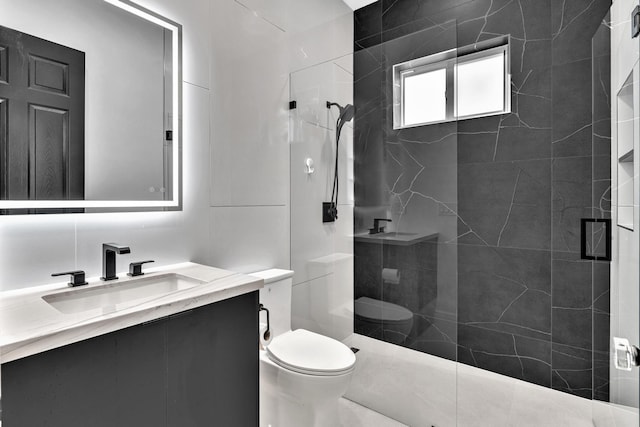 14838 Strand Ln, Delray Beach, FL 33446 - full bathroom with walk in shower, toilet, and vanity