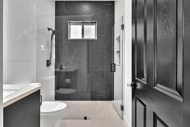 14838 Strand Ln, Delray Beach, FL 33446 - full bath with toilet, a stall shower, and vanity