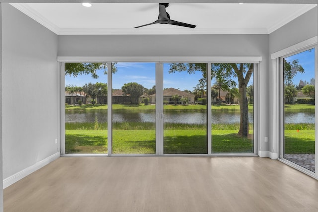 14838 Strand Ln, Delray Beach, FL 33446 - unfurnished sunroom with a water view