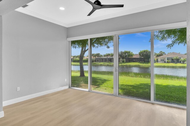 14838 Strand Ln, Delray Beach, FL 33446 - unfurnished sunroom with a water view and a residential view