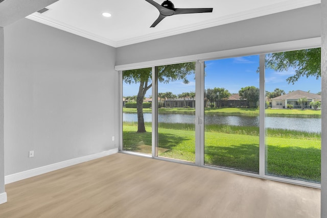 14838 Strand Ln, Delray Beach, FL 33446 - unfurnished sunroom featuring a water view and a residential view