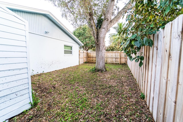 view of fenced backyard