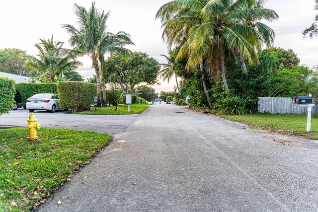 view of asphalt road