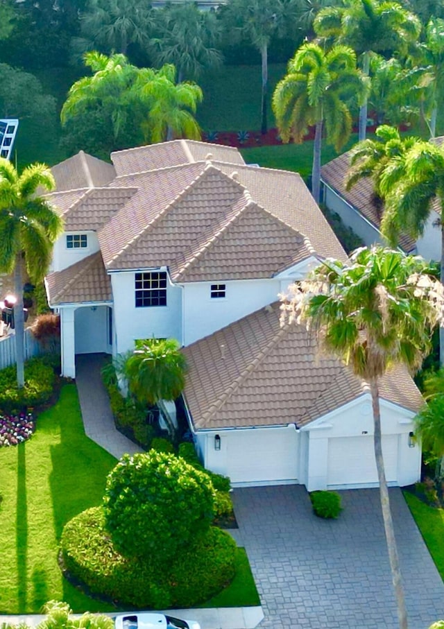view from above of property