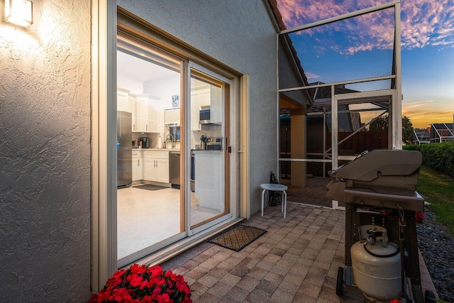 view of sunroom