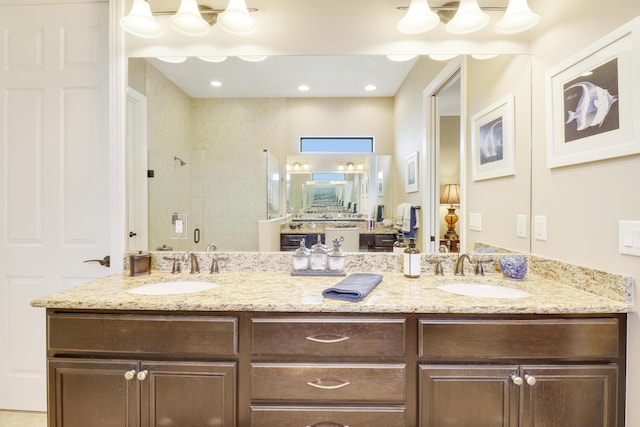 4885 SW Gossamer Cir, Palm City, FL 34990 - full bath with a stall shower and double vanity