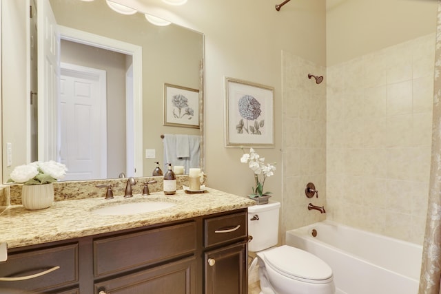 4885 SW Gossamer Cir, Palm City, FL 34990 - bathroom with vanity, shower / bath combo, and toilet