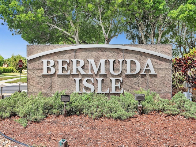 view of community sign