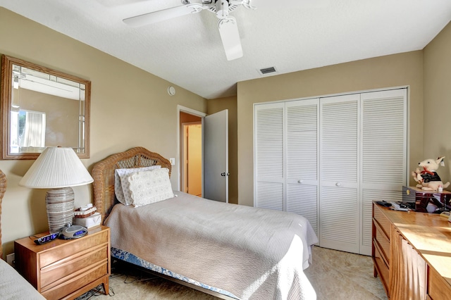 5876 Regal Glen Dr Unit 209, Boynton Beach, FL 33437 - bedroom with a closet and ceiling fan