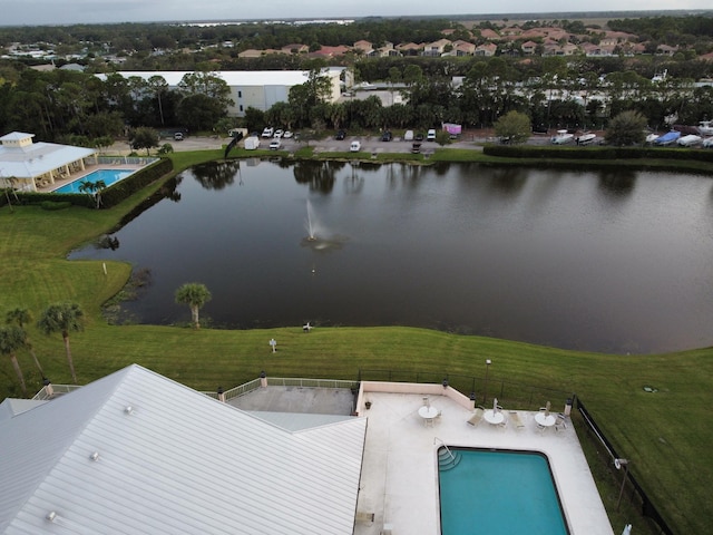 8998 SW Bonneville Dr, Stuart, FL 34997 - aerial view of a pool and a nearby body of water
