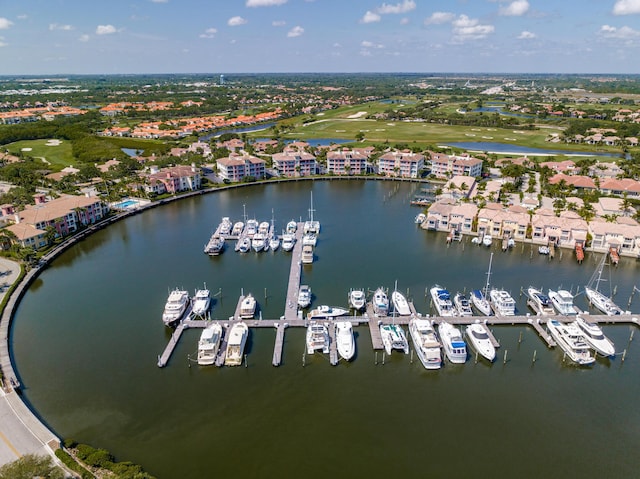 aerial view of a large body of water