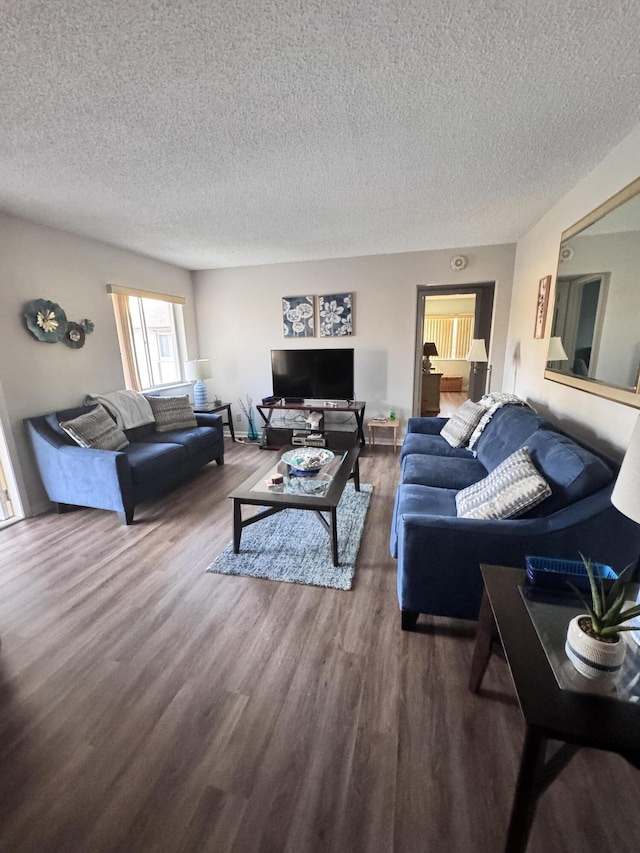 326 Knotty Pine Cir Unit C-2, Greenacres, FL 33463 - living room with wood finished floors and a textured ceiling