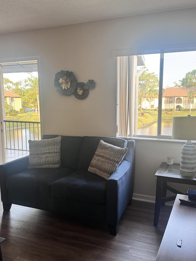 326 Knotty Pine Cir Unit C-2, Greenacres, FL 33463 - living room featuring wood finished floors and baseboards