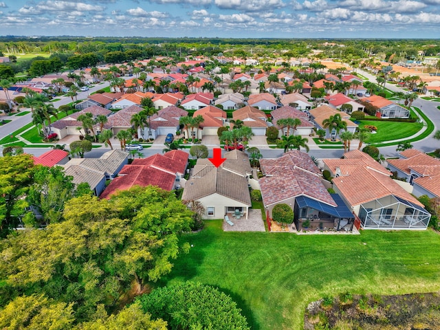 aerial view of residential area