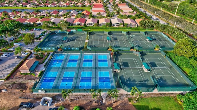 aerial perspective of suburban area