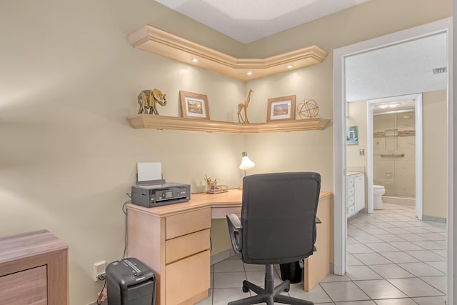 13446 Sabal Palm Ct Unit A, Delray Beach, FL 33484 - home office with light tile patterned floors