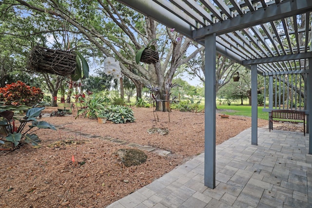 2414 SW Love Ct, Palm City, FL 34990 - view of yard with a pergola and a patio