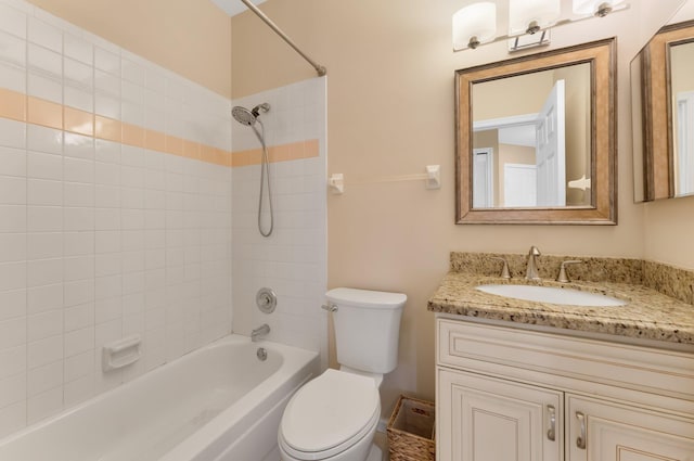 6616 Marissa Cir, Lake Worth, FL 33467 - bathroom featuring shower / bathtub combination, toilet, and vanity