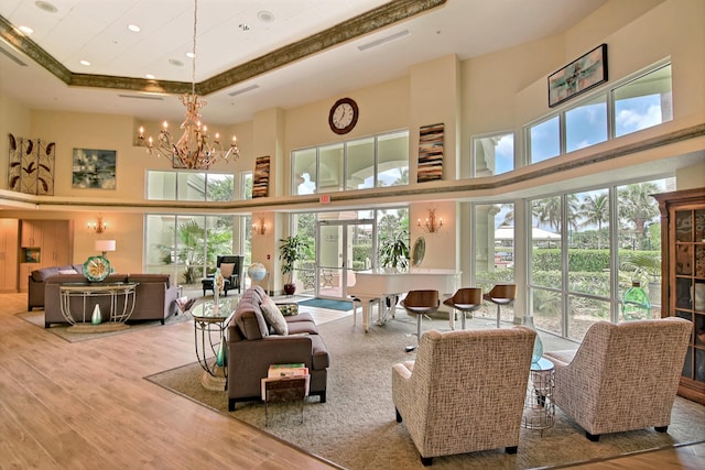 lobby featuring a high ceiling and recessed lighting