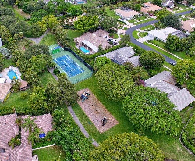 6851 Giralda Cir, Boca Raton, FL 33433 - aerial overview of property's location with nearby suburban area and a pool area