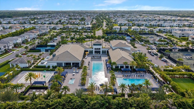 17516 Rainstream Rd, Boca Raton, FL 33496 - aerial view of property and surrounding area featuring a pool area and nearby suburban area