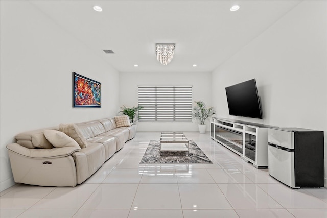 17516 Rainstream Rd, Boca Raton, FL 33496 - living room with recessed lighting and light tile patterned flooring