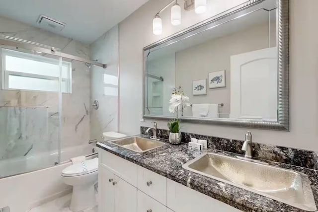 1760 Bel Air Ave, Lauderdale By The Sea, FL 33062 - bathroom with double vanity and enclosed tub / shower combo