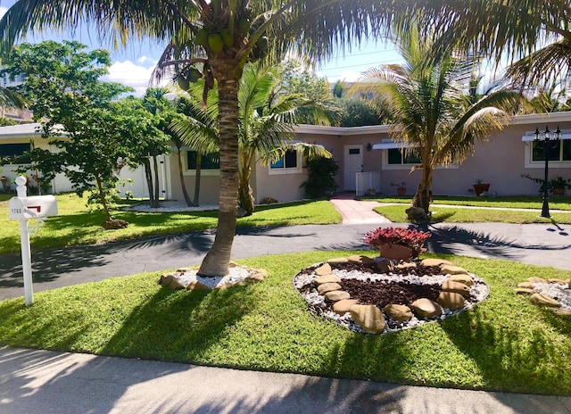 1760 Bel Air Ave, Lauderdale By The Sea, FL 33062 - view of front of property featuring a front yard and stucco siding
