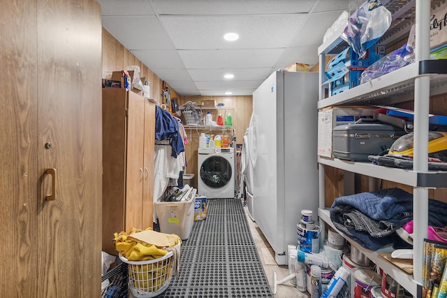 933 S Ridge St, Lake Worth Beach, FL 33460 - clothes washing area with separate washer and dryer and recessed lighting