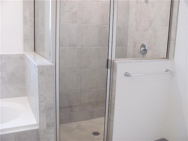 13007 Anthorne Ln, Boynton Beach, FL 33436 - bathroom featuring a garden tub and a stall shower