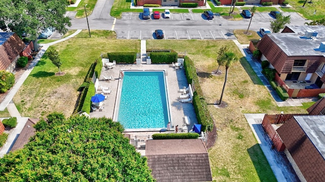 1402 Nebraska Ave Unit 3B, Fort Pierce, FL 34950 - drone / aerial view of a pool area