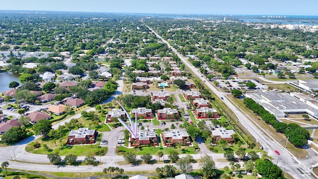 1402 Nebraska Ave Unit 3B, Fort Pierce, FL 34950 - aerial view of property and surrounding area with a nearby body of water and nearby suburban area