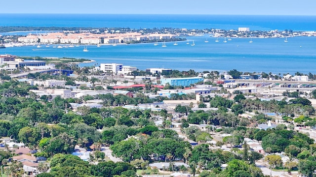 1402 Nebraska Ave Unit 3B, Fort Pierce, FL 34950 - aerial overview of property's location featuring a nearby body of water and nearby urban area