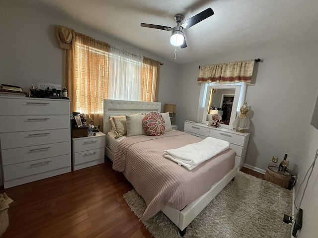 181 Morgans Way, Palm Springs, FL 33461 - bedroom featuring dark wood-style flooring and ceiling fan