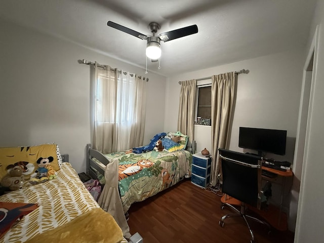 181 Morgans Way, Palm Springs, FL 33461 - bedroom with wood finished floors, a desk, and ceiling fan