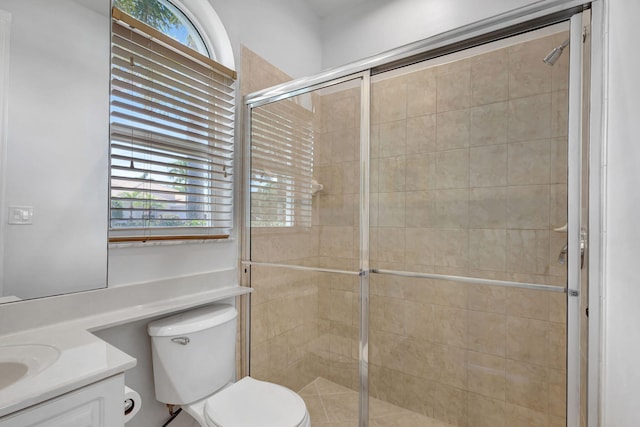 106 Sedona Way, Palm Beach Gardens, FL 33418 - bathroom with a stall shower, toilet, and vanity